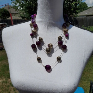 Catherine Stein Women's Purple Beads Necklace